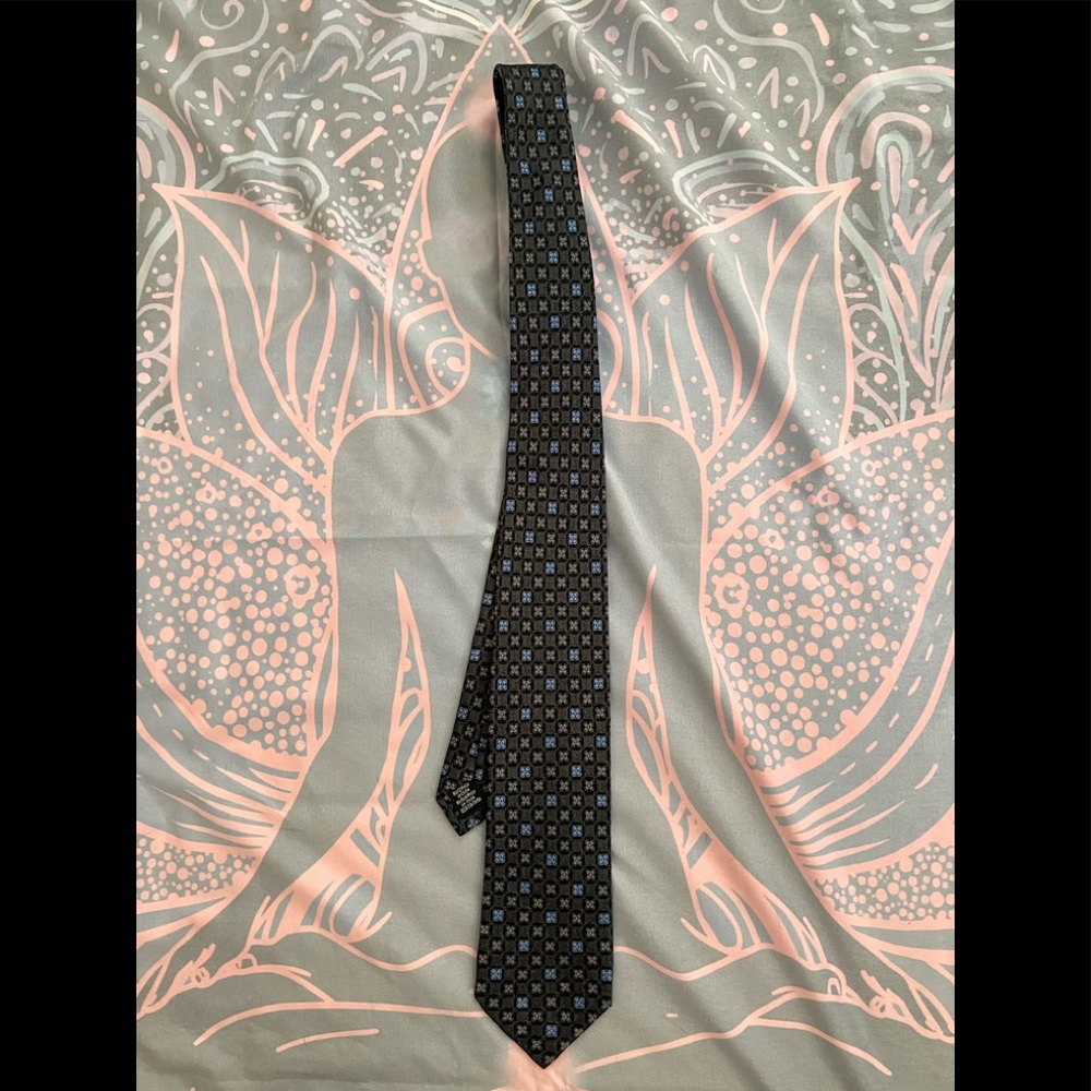 Dark Grey and Blue Tie